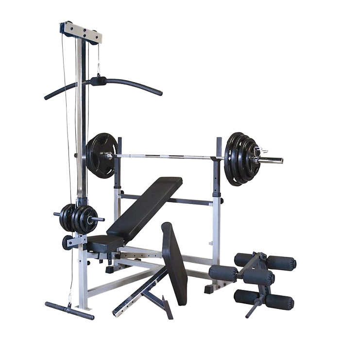 Body Solid Power Center Combo Bench Package Fitness Express Gym and Sports Equipment
